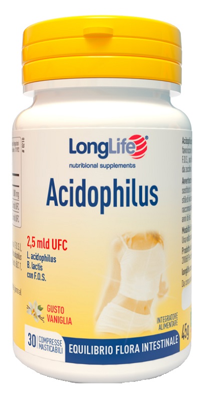 LONGLIFE ACIDOPHILUS 30 COMPRESSE MASTICABILI - Farmasanitas 