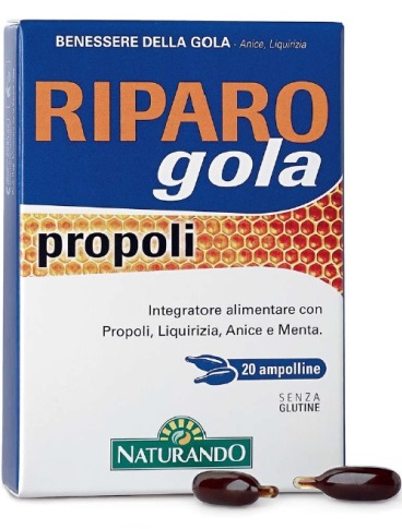 RIPARO GOLA PROPOLI 20 AMPOLLE BEVIBILI - Farmasanitas 