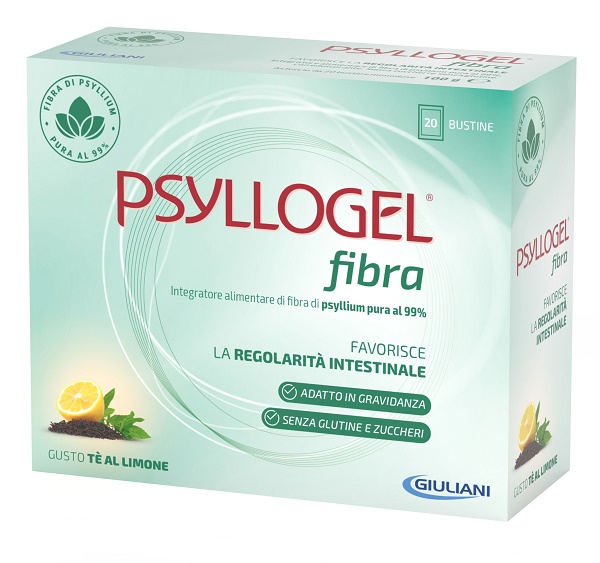 PSYLLOGEL FIBRA TE LIMONE 20 BUSTINE - Farmasanitas 