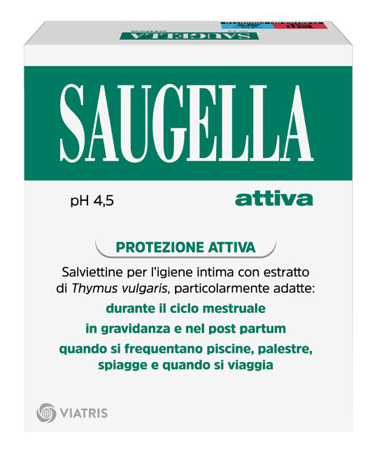 SAUGELLA ATTIVA SALVIETTINE DETERGENTI 10 BUSTINE - Farmasanitas 