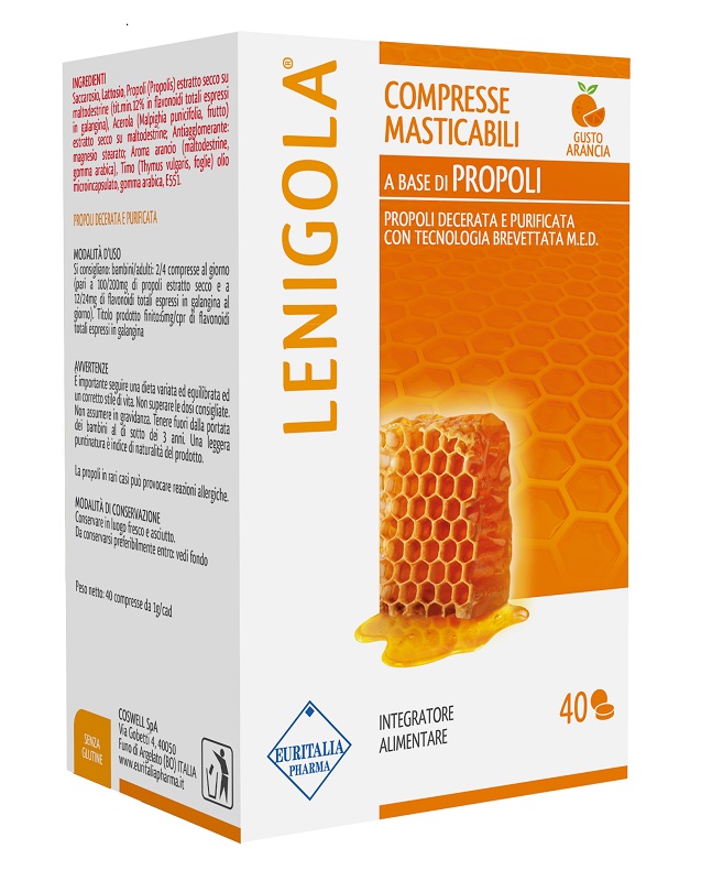 LENIGOLA COMPRESSE MASTICABILI ARANCIA 40 COMPRESSE - Farmasanitas 