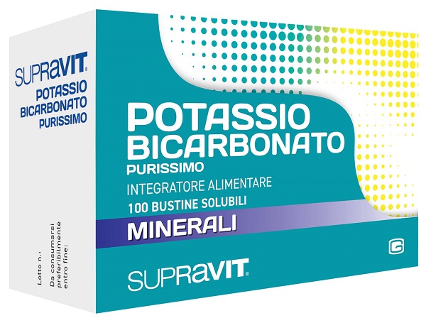 SUPRAVIT POTASSIO BICARBONATO PURISSIMO 100 BUSTINE - Farmasanitas 