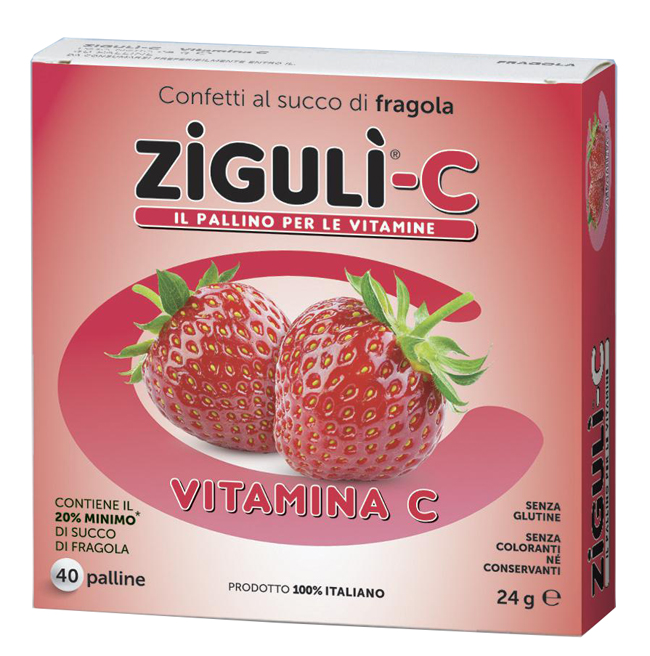 ZIGULI C FRAGOLA 40 CONFETTI 24 G - Farmasanitas 