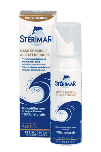 STERIMAR NASO SENSIBILE AL RAFFREDDORE ACQUA DI MARE SPRAY 100 ML - Farmasanitas 