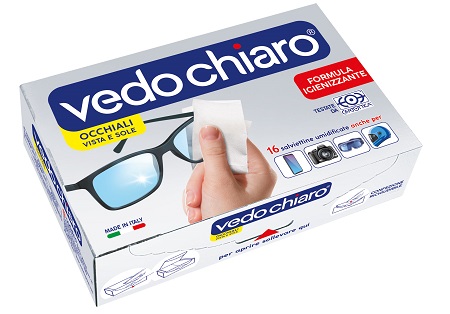 VEDOCHIARO OCCHIALI 16 SALVIETTE UMIDIFICATE - Farmasanitas 
