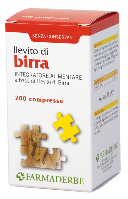LIEVITO DI BIRRA 200 COMPRESSE - Farmasanitas 