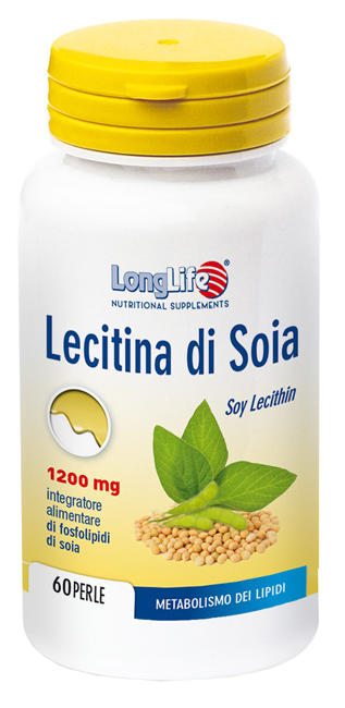 LONGLIFE LECITINA SOIA 60 PERLE DI GELATINA DA 1,7 G - Farmasanitas 