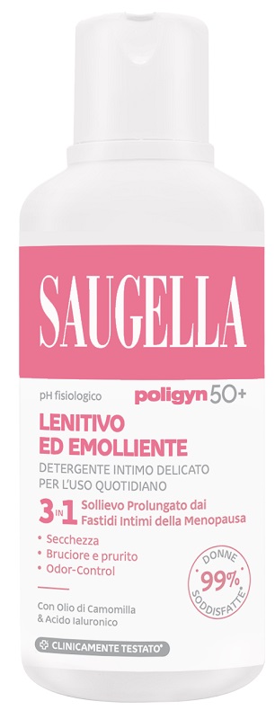 SAUGELLA POLIGYN 50+ DETERGENTE INTIMO LENITIVO ED EMOLLIENTE 500 ML - Farmasanitas 