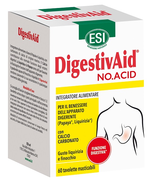 ESI DIGESTIVAID NO ACID 60 TAVOLETTE - Farmasanitas 