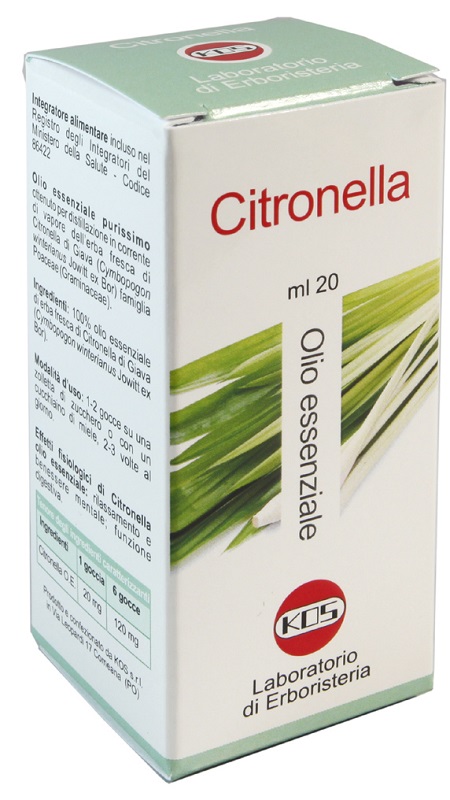 CITRONELLA OLIO ESSENZIALE 20 ML - Farmasanitas 