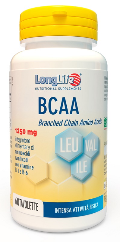LONGLIFE BCAA 1250 MG 60 TAVOLETTE - Farmasanitas 