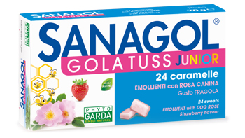 SANAGOL GOLA TUSS JUNIOR FRAGOLA 24 CARAMELLE - Farmasanitas 
