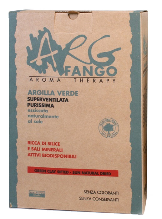 ARGFANGO AROMA THERAPY ARGILLA VERDE SUPERVENTILATA PURISSIMA 1 KG - Farmasanitas 