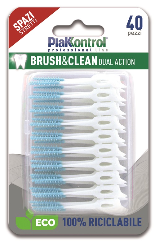 PLAKKONTROL BRUSH & CLEAN SCOVOLINI SPAZI STRETTI 40 PEZZI - Farmasanitas 