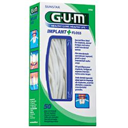 GUM IMPLANT + FLOSS FILO INTERDENTALE 50 PEZZI - Farmasanitas 