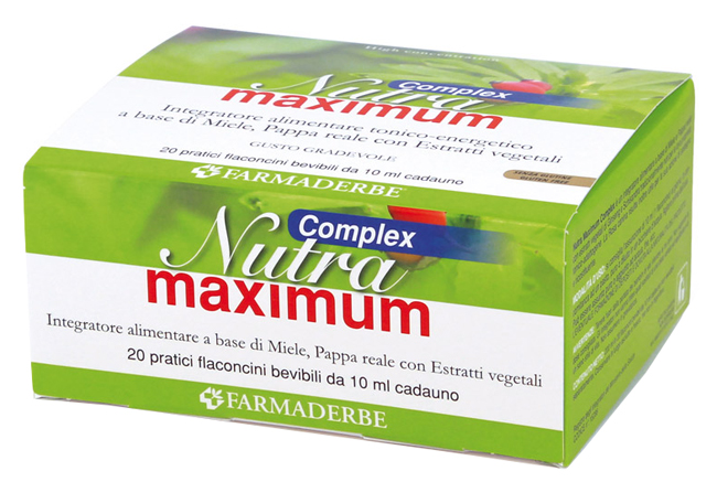 NUTRA MAXIMUM COMPLEX 20 FLACONCINI DA 10 ML - Farmasanitas 