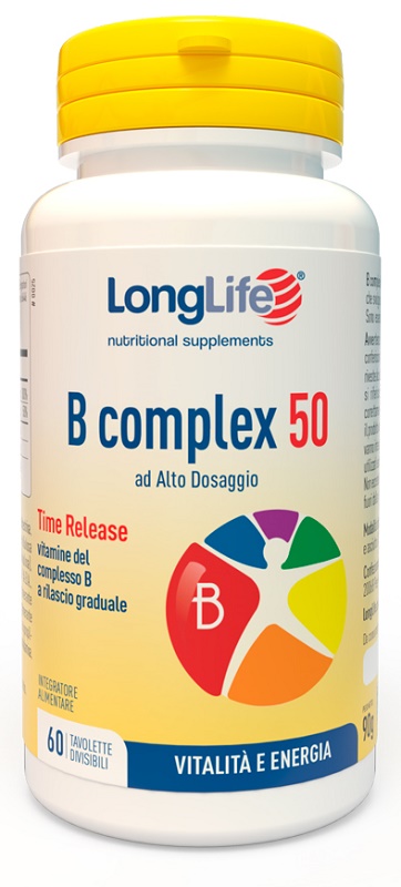 LONGLIFE B COMPLEX 50 RILASCIO GRADUALE 60 TAVOLETTE DIVISIBILI - Farmasanitas 