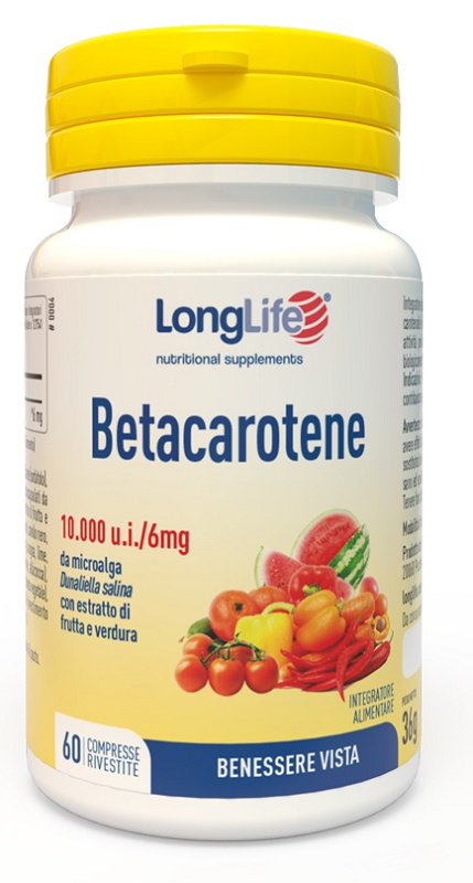 LONGLIFE BETACAROTENE 60 COMPRESSE - Farmasanitas 