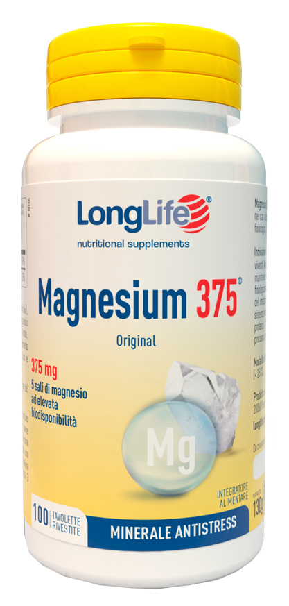 LONGLIFE MAGNESIUM 375 ORIGINAL 375 MG 100 TAVOLETTE - Farmasanitas 