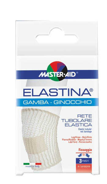 RETE TUBOLARE ELASTICA IPOALLERGENICA MASTER-AID ELASTINA GAMBA/GINOCCHIO 3 MT IN TENSIONE CALIBRO 5 CM - Farmasanitas 
