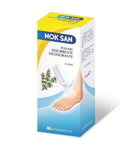 NOK SAN POLVERE ASSORBENTE DEODORANTE 75 G - Farmasanitas 