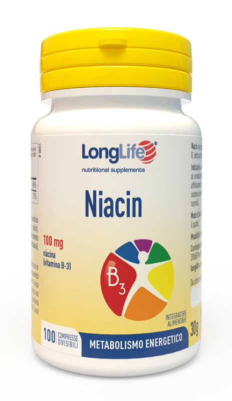 LONGLIFE NIACIN 100 MG 100 COMPRESSE DIVISIBILI - Farmasanitas 