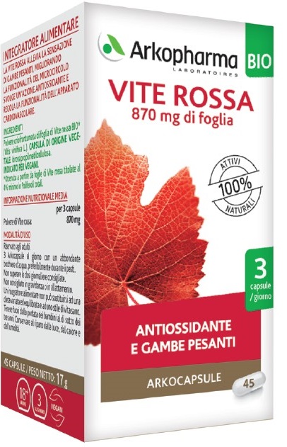 ARKO CAPSULE VITE ROSSA BIO 45 CAPSULE - Farmasanitas 