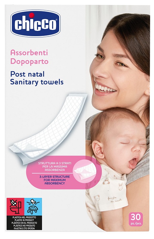 CHICCO ASSORBENTI PROTECTION POSTPARTO 30 PEZZI - Farmasanitas 