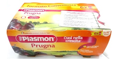 PLASMON OMOGENEIZZATO PRUGNA 6 X 104 G - Farmasanitas 