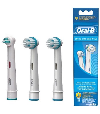 ORALB ORTHO CARE ESSENTIALS TESTINE SPAZZOLINO ELETTRICO APPARECCHIO ORTODONTICO 3 PEZZI - Farmasanitas 