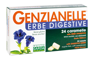 GENZIANELLE ERBE DIGESTIVE SENZA ZUCCHERO 24 CARAMELLE - Farmasanitas 