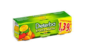DIETERBA OMOGENEIZZATO FRUTTA MISTA 3 PEZZI 80 G - Farmasanitas 