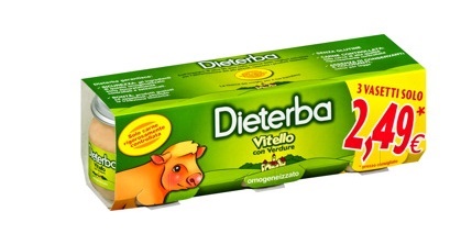 DIETERBA OMOGENEIZZATO VITELLO 3 PEZZI 80 G - Farmasanitas 