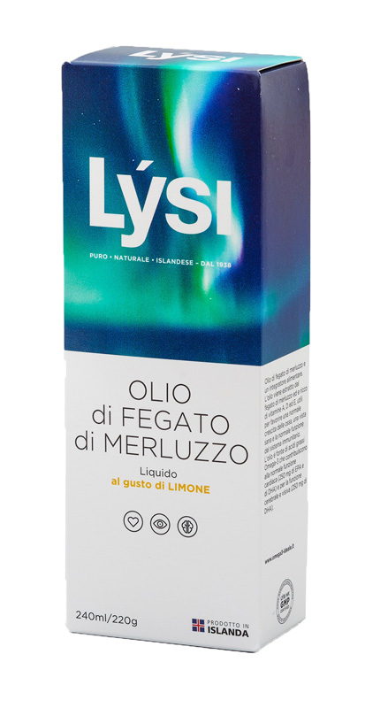 LYSI OLIO FEGATO MERLUZZO LIMONE 240 ML - Farmasanitas 