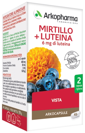 ARKO CAPSULE MIRTILLO+LUTEINA 45 CAPSULE - Farmasanitas 