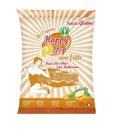 HAPPY POP MAIS & RISO CHIPS ERBE MEDITERRANEE 45 G SENZA LIEVITO - Farmasanitas 