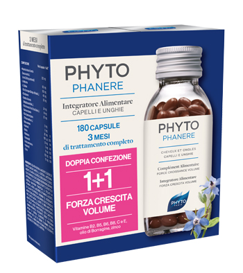 PHYTO PARIS PHYTOPHANERE 1 + 1 90 CAPSULE + 90 CAPSULE CONTENITORE DI VETRO - Farmasanitas 