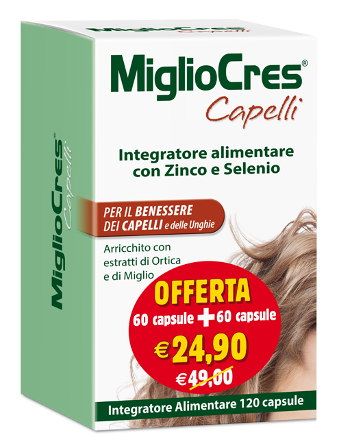 MIGLIOCRES 60+60 CAPSULE 60 G PROMOZIONE - Farmasanitas 