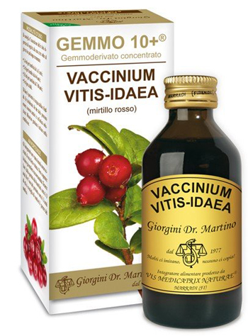 GEMMO 10+ MIRTILLO ROSSO LIQUIDO ANALCOLICO 100 ML - Farmasanitas 