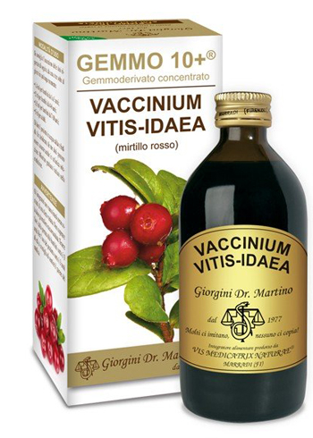 GEMMO 10+ MIRTILLO ROSSO LIQUIDO ANALCOLICO 200 ML - Farmasanitas 