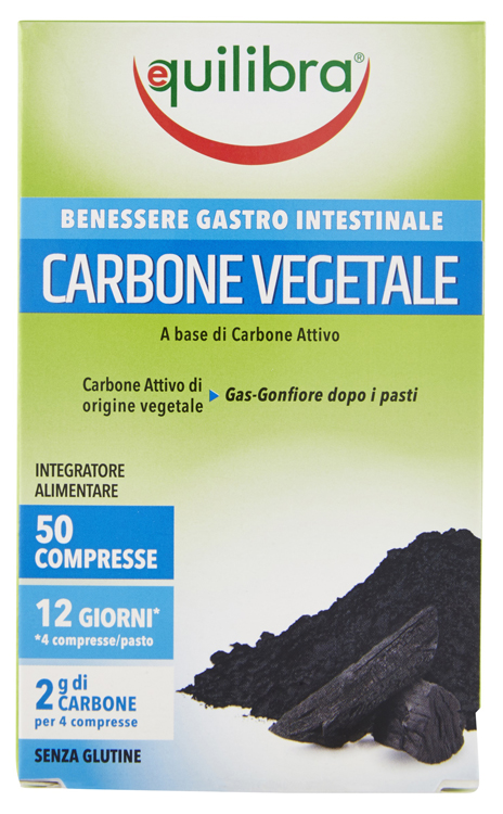 CARBONE VEGETALE 50 COMPRESSE - Farmasanitas 