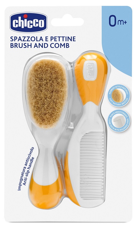 CHICCO SPAZZOLA + PETTINE ARANCIONE - Farmasanitas 