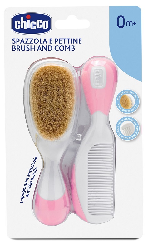 CHICCO SPAZZOLA + PETTINE ROSA - Farmasanitas 