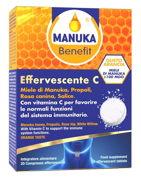 MANUKA BENEFIT EFFERVESCENTE C 20 COMPRESSE - Farmasanitas 