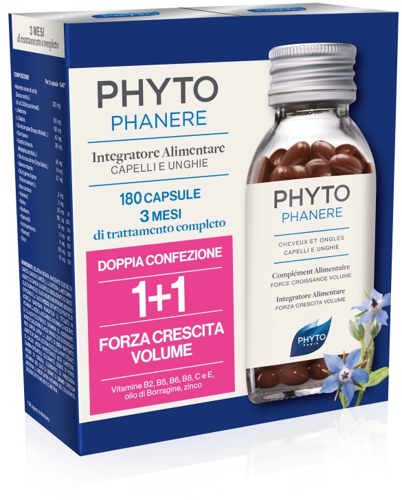 PHYTO PARIS PHYTOPHANERE INTEGRATORE ALIMENTARE CAPELLI/UNGHIE 90+90 CAPSULE - Farmasanitas 