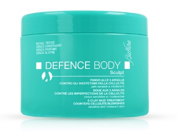 DEFENCE BODY ANTICELLULITE FANGO ALLE 3 ARGILLE VASO 500 G - Farmasanitas 