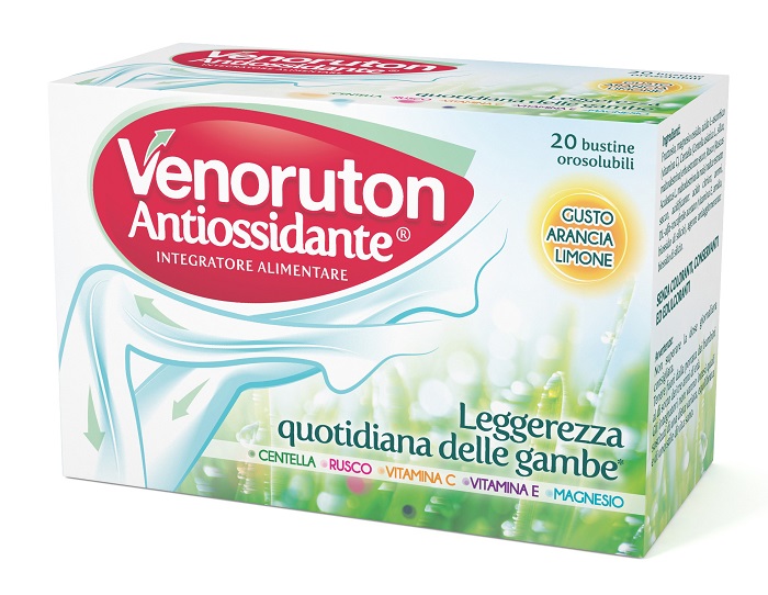 VENORUTON ANTIOSSIDANTE 20 BUSTINE OROSOLUBILI MONODOSE - Farmasanitas 