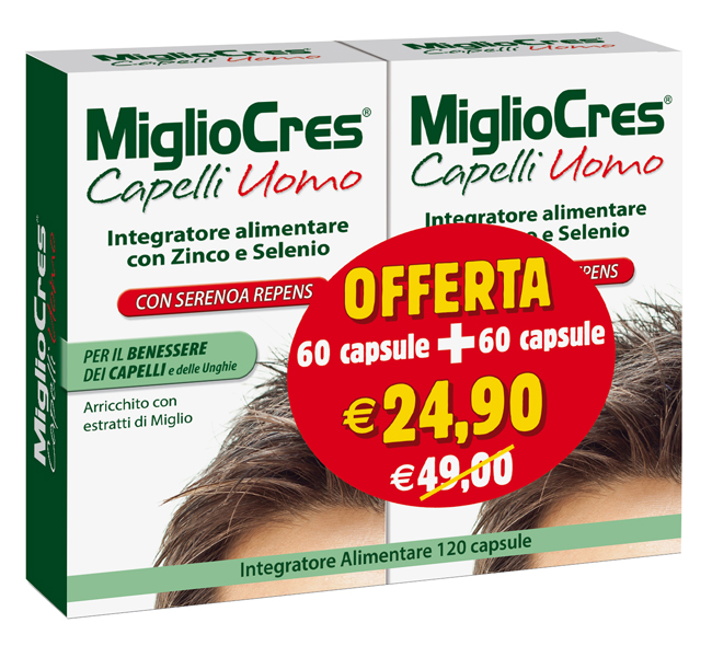 MIGLIOCRES UOMO 60+60 CAPSULE PROMO - Farmasanitas 
