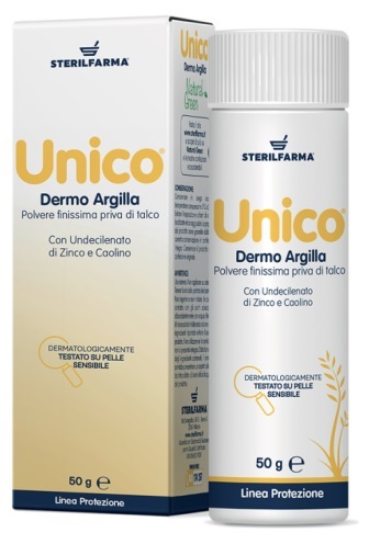 UNICO DERMO ARGILLA POLVERE SENZA TALCO 50 G - Farmasanitas 
