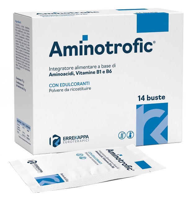 AMINOTROFIC 14 BUSTE DA 5,5 G CON EDULCORANTI SENZA GLUTINE SENZA LATTOSIO - Farmasanitas 